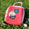 [Go For A Walk] Embroidered Applique Cosmetic Bag / Camera bag / Hand Purse Wallet (4.9*4.7*2)