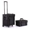 Professional 2-in-1 Rolling Makeup Traveling Case, Beauty Trolley Storage Box, Artist Cosmetic Organizer w/ Drawers, Black XH