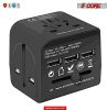 Charger Universal Adapter Multi Outlet Port 3 USB Phone Power All in One Multi Cable Multiple Phone Charge Wall Plug (Black) 5 Core UTA 3USB BLK