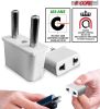 Type C USA Us to EU Europe Outlet Plug Adapter. Small for Easy Portability for Travel White in Wall ( No Convertor) 5 Core 4 Pieces Pack