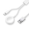 2-In-1 Magenetic Charger MFi Lightning Conntector Wireless Charger 1.1m White