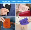 Passport Holder with Vaccine Card Slot Holder for Men & Women;  Waterproof PU Leather;  Dark Blue & Sky Blue;  2 Pack