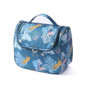 Women Toiletry Bag Multifunction Cosmetic Bag Portable Makeup Pouch Travel Hanging Organizer Bag (Color: Blue)