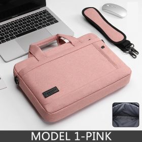 Laptop Bag Sleeve Case Protective Shoulder Carrying Case For pro 13 14 15.6 17 inch Macbook Air ASUS Lenovo Dell Huawei handbag (Color: MODEL 1-PINK, size: 12 13.3inch)