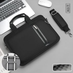 Laptop Sleeve Protective Shoulder Carrying Laptop Case For macbook case 13 14 15.6 17.3 inch Macbook Air ASUS Lenovo Dell Huawei (Color: Black, size: 17.3in)