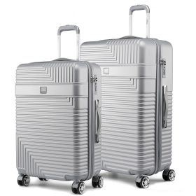 Mykonos Luggage Set-Extra Large and Large - 2 pieces (Material: Polycarbonate, Color: Silver)