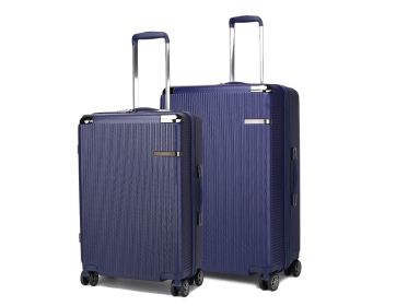 Tulum Large and Extra Large Check-in Spinner with TSA Security Lock (Material: Polycarbonate, Color: Navy)