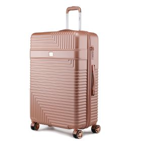 MKF Collection Mykonos Extra Large Check-in Spinner by Mia K (Material: Polycarbonate, Color: Rose Gold)