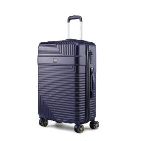 MKF Collection Mykonos Large Check-in Spinner by Mia K (Material: Polycarbonate, Color: Navy)