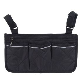 Outdoor Hiking Chest Harness Body Strap Mount Accessories Side Pouch Storage Bag (Color: Black B)