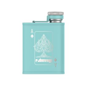 Healter Hip Flask for Men;  Portable Pocket Stainless Steel Flask Whiskey Flask for Outdoor Camping Climbing Hiking Picnic 6oz/8oz (Color: Blue1, size: 6 oz)