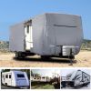 Heavy Duty Travel Trailer RV Cover Waterproof 4-Ply Anti-UV Fits Camper 16'-38'